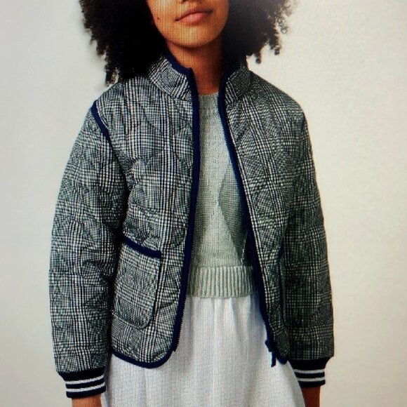 FREE ASSEMBLY SZ 7/8 GIRLS waterproof quilted plaid jacket - Picture 2 of 12